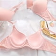 thumbnail image 6 of Xucatan 2 Pcs Bras for Women Floral Embroidered V Neck Seamless Wireless No Underwire Supportive Pushup Bralette Comfortable T Shirt Bra, 6 of 8