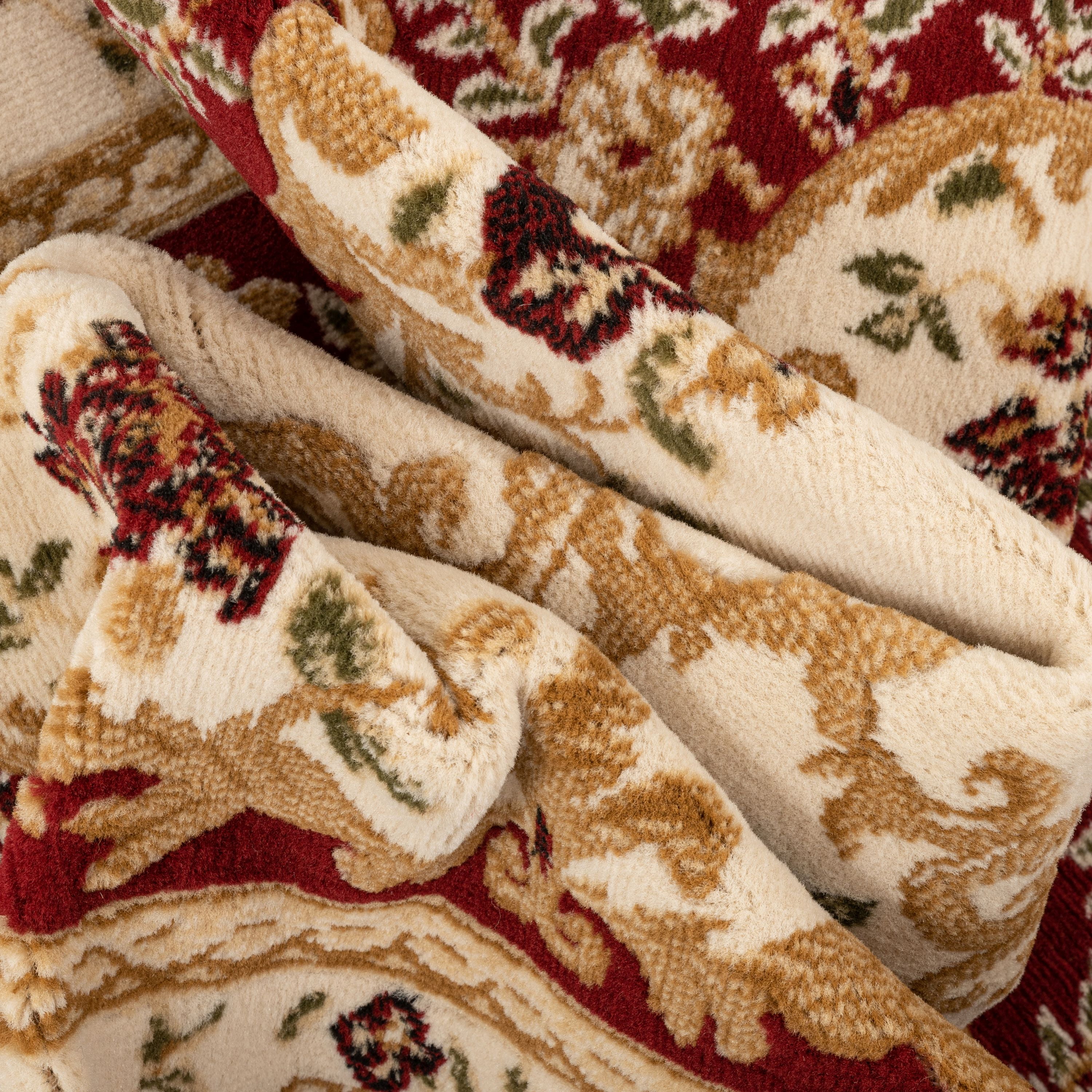 Well Woven Dulcet Oriental Contemporary Damask French Area Rugs, Beige