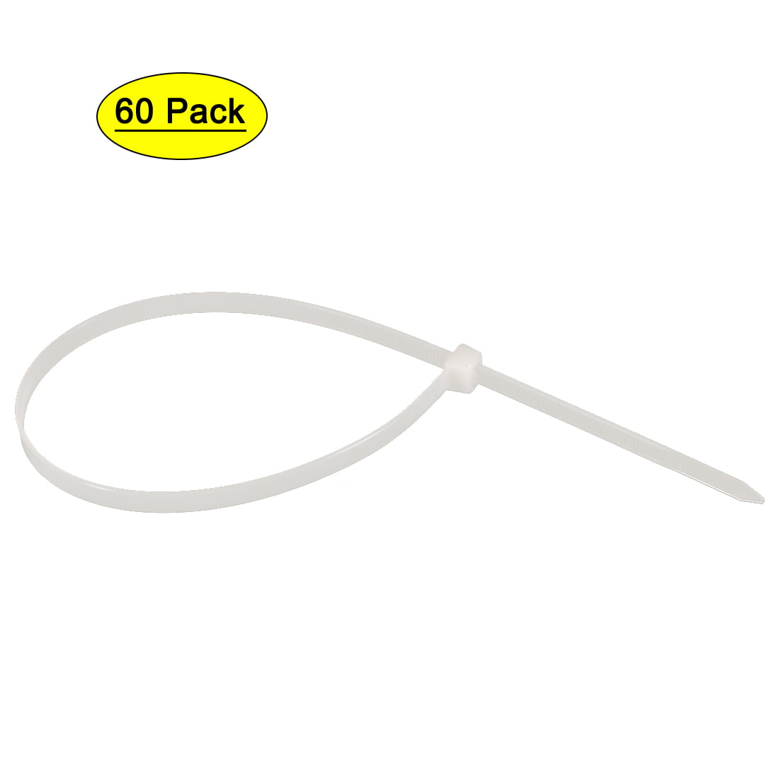 NA 100pcs Zip Cable Ties 20 Inch x 0.2 Inch Self Adhesive Nylon Tie Wraps White