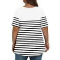 thumbnail image 4 of Fiudx Ofertas Flash Artículos En Oferta Camiseta Informal de Manga Corta con Cuello En V para Mujer, Blusa Lisa, Talla Grande, a La Moda, 4 of 7