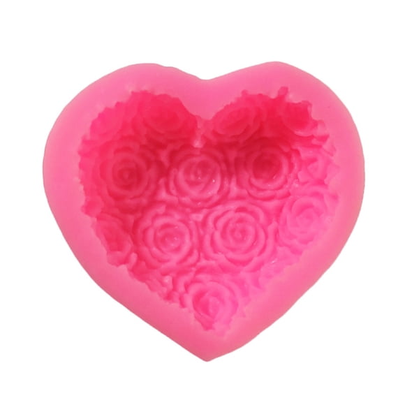 Billuyoard Molde de corazón de silicona comedor cocina pastel Mousse molde boda Festival vacaciones Fondant postre decoración hornear Type3