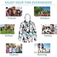 thumbnail image 5 of Uemuo Butterfly Pattern Hooded Sweatshirt for Youth Pullover with Kangaroo Pocket Trendy youth sweatshirt Casual Hoodie for Boys and Girls-Small, 5 of 6