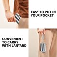 thumbnail image 5 of JIALIOU Nylon Trifold Card Wallet with ID Window Zipper Pocket for Men Women Teen Dark Gray and White Striped, 5 of 7