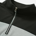 thumbnail image 5 of asjyhkr Mens Sweatshirts Zipper Stand Collar Long Sleeve Color Block Breathable Running Workout Gym Shirts, 5 of 9