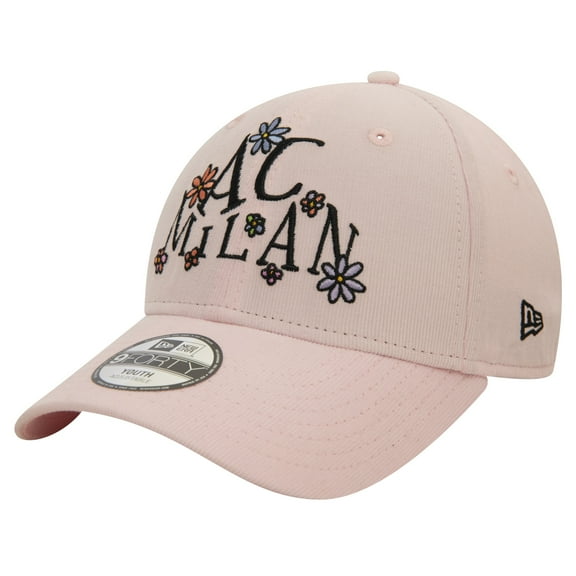 Youth New Era Light Pink AC Milan Needle Corduroy 9FORTY Adjustable Hat