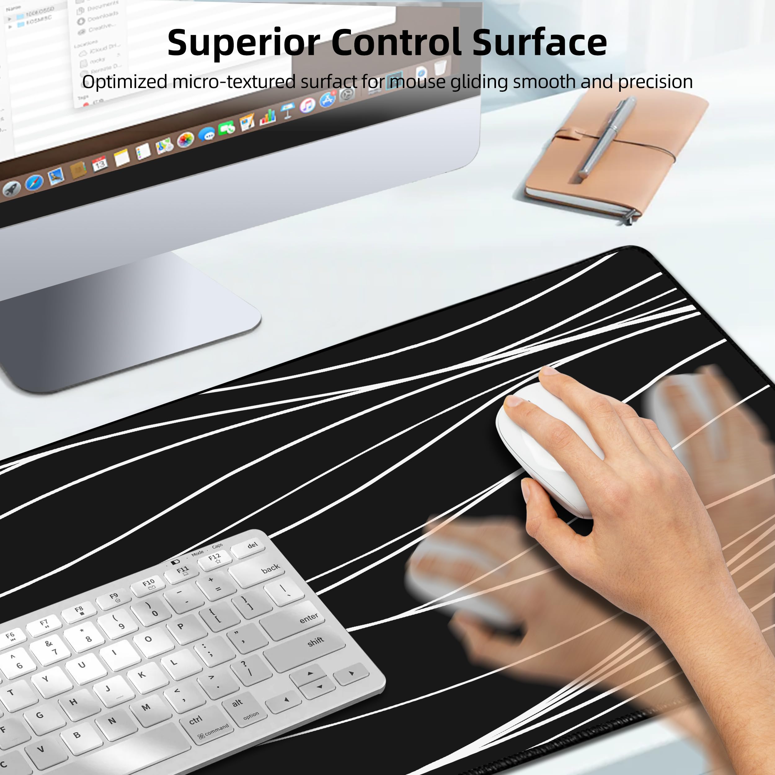 Extrelife RGB Gaming Mouse Pad with Magnetic Wireless Charger, Large Mouse Mat with 15W Fast Charging for Home, Office, School