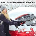 thumbnail image 2 of Car Snow Scraper and Brush, 2-in-1 Snow Brush and Ice Scraper Detachable Car Scraper Snow Brush Set Car Snow Remover with Foam Grip Snow Removal Tool for Cars/Doors/Windows/Windshields, Red, 2 of 7