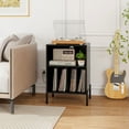 thumbnail image 2 of Gymax Support de Tourne-Disque avec Station de Recharge 5 Compartiments de Rangement Trousses Anti-Basculement, 2 of 10