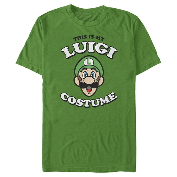 Men's Nintendo This is my Luigi Costume Graphic Tee Kelly Green 3X Large
