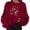 Wine, variant on Trendfront Womens Butterfly Graphic Sweatshirts Crewneck Long Sleeve Slogan Print Oversized Fit Casual Fall Pullover Tops