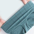 thumbnail image 6 of Litie Women Solid Color Twisted Seamless Panties High Waisted Soft Anti-septic Underpants, 6 of 7