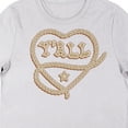 thumbnail image 2 of Y'all Rope Heart Women's White Raglan Short Sleeve Crew Neck Tee-Large, 2 of 3