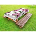 thumbnail image 1 of Floral Outdoor Tablecloth, Garden Flowers Roses Buds Leaves Hand Drawn Sketchy Image Art, Decorative Washable Fabric Picnic Tablecloth, 58 X 120 Inches, Hot Pink Pale Pink and Green, by Ambesonne, 1 of 2