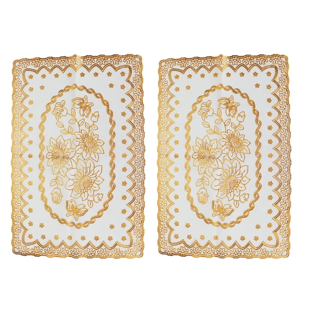 Table Mats,2PCS 30cmx45cm PVC Table Coaster Drink Mat User-Friendly Design