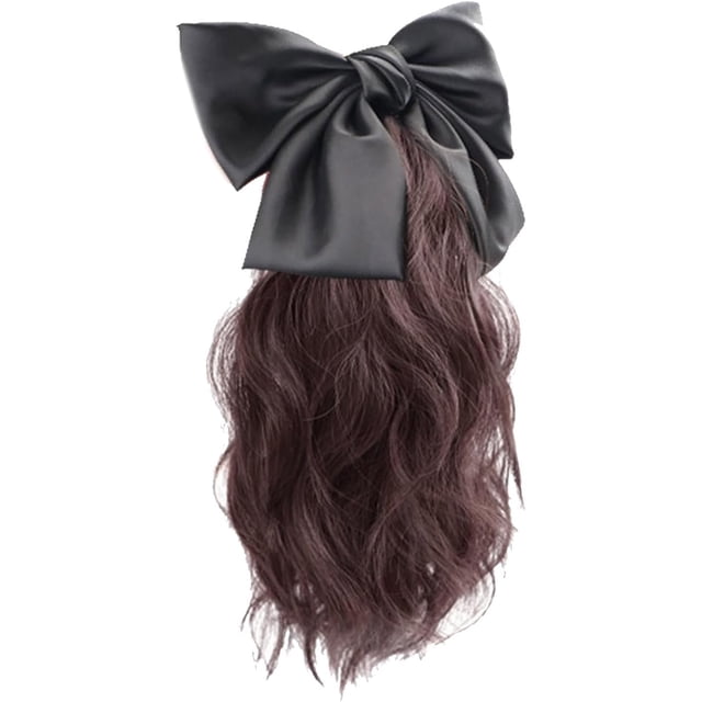Yanonmyfd Fashion Curly Hair Clip on Ponytail Extensions Updohair Jaw Synthetic Fountain Wigs Girl Decors Natural