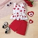 thumbnail image 5 of Conjunto de ropa encantadora para niños y niñas, Top sin mangas de Color liso y pantalones cortos, ropa informal de uso diario, de 1 a 6 años, verano, 2 piezas, 5 of 5