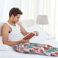 thumbnail image 4 of Uemuo Easter Egg Pattern Men's Wide Leg Palazzo Lounge Pants with Pockets Light Weight Loose Comfy Casual Pajama Pants-XX-Large, 4 of 9