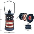 thumbnail image 7 of Decorative Candle Lantern Hanging Patriotic Decor, Rustic Metal Lantern Candle Holder American Flag Decorative Lantern Tabletop Lantern Indoor Outdoor Garden Patio July 4th Decoration 7.5" Tall (1), 7 of 7