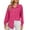 Hot Pink, variant on Jalioing Womens Long Sleeve Shirt Business Casual Top Fall Button down Collar Work Shirts