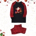 thumbnail image 2 of Odeerbi Christmas Pajamas for Family Holiday Plaid Long Sleeve Family Christmas Pajamas Matching Sets Dad Casual Plaid Print Tops Pants Set Two-Piece Sleepwear Xmas PJs Set Black, 2 of 6
