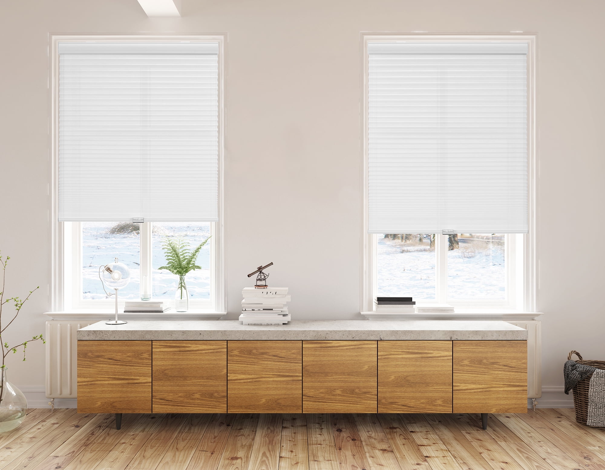 Lumi Light Filtering Cordless Cellular POSH Shades, White, 51