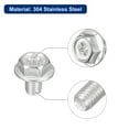 thumbnail image 4 of Uxcell M6x8mm Phillips Hex Head Flange Bolts, 20 Pack 304 Stainless Steel Screws, 4 of 5