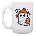 thumbnail image 3 of Halloween Mug Cute Halloween Ghost With Candy Apple 15oz Ceramic Coffee Mug, 3 of 7