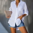 thumbnail image 2 of YFELWZ Chemise Décontractée Ample à Boutons pour Femmes Grande Taille Blanc TTTG, 2 of 4