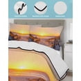 thumbnail image 4 of Summer Beach Twin XL Size Down Alternative Comforter, Lightweight Comforter Quilt Bedding Set with Pillow Shams Sunset Nautical Ocean Sea All Seasons Bed Comforter Duvet Insert 68"x98", 4 of 7