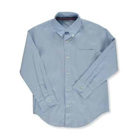 French Toast Boys School Uniform Long Sleeve Oxford Shirt, Sizes 4-20 & Husky