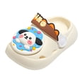 thumbnail image 3 of Toddler Kids Bunny Pillow Sandals Cute Cartoon Slides Slippers Summer Quick Dry Non-Slip Beach Water Shoes Soft Comfy Bathroom Shower Slippers for Toddler Boys Girls Gibobby,4.5,White, 3 of 7