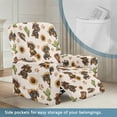 thumbnail image 4 of Renewold Western Cowboy Dachshund Sofa Recliner Cover Soft Breathable Cover for Recliner Chair 4 Pieces Non-Slip Lazy Boy Chair Slipcover with Elastic Straps and Side Pocket, 4 of 8