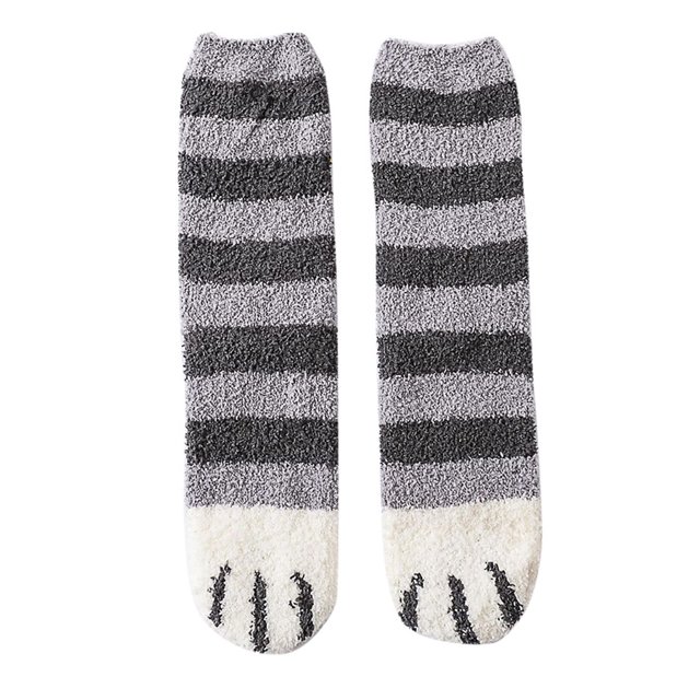 3 pares de medias medias peludas gruesas de Coral con garra de gato a la moda para mujer, regalo de Navidad Fridja nalpqowj28183