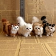 thumbnail image 2 of Simulation Cat Plush Toys Soft Stuffed Kitten Model Fake Cats Realist Animals for Kids Girls Birthday Valentine's Day Gift, 2 of 9