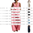 thumbnail image 3 of Womens 2 Piece Linen Set V-Neck Button Vest & High Waist Wide Leg Pants Casual Vacation Outfits White M, 3 of 5