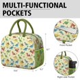 thumbnail image 6 of Womens LightYellow Cartoon Dinosaurs Volcanoes Palm Trees Pattern Lunch Box for Work,Insulated Lunch Bag for Women,Loncheras Para Mujer,Leakproof Adult Lunch Bag for Work,Beach,Travel,Picnic,Camping, 6 of 7