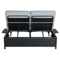 Mainstays Asher Springs Outdoor Double Chaise Lounge Bench Black