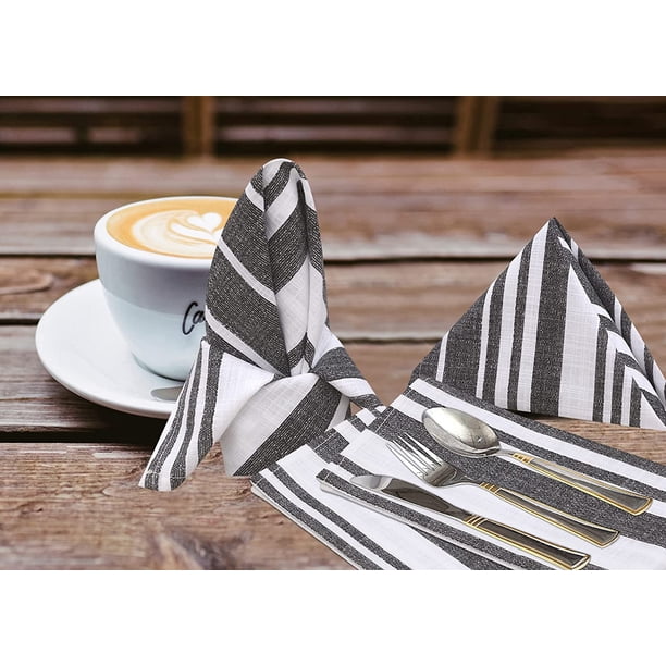 Ruvanti 12-Pack Cotton Cloth Napkins - 20x20" Washable Dinner Napkins For Parties & Events