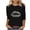 Black, variant on Women's Casual Leopard Print Tops 3/4 Sleeve Round Neck Lip Graphic T-Shirts for Summer Daily Wear