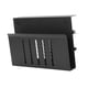 thumbnail image 4 of Soporte para ordenador portátil debajo del escritorio, organizador de almacenamiento lateral, abrazadera de aleación de aluminio en estante de escrito Negro, 4 of 9