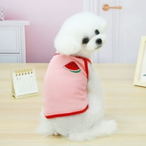 kladzum Pet Dog T Shirt Small Dogs Clothes Dog Tshirt, Pet Dog Spring and Summer Wear Thin Short-Board Fruit Embroidered Camisole, Puppy Shirts Dog Vests Apparel