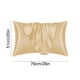 thumbnail image 3 of Funda de Almohada de Satén, Funda Suave para Almohada con Textura Sedosa, Tela Lisa con Cierre de Sobrecostura, 51 x 76 cm para Protección del Cabello y la Piel, 3 of 6