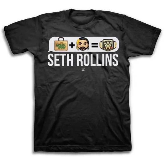 Seth Rollins Money in the Bank Emoji WWE l Black T-Shirt