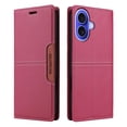 thumbnail image 3 of Compatible WIth iPhone 16 Wallet Case,Magnetic Closure,Flip Folding Kickstand,With Card Slots,[RFID Blocking],With Shoulder Strap&Lanyard,PU Leather+TPU Shockproof Anti-fall Phone Case,Red, 3 of 9
