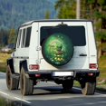 thumbnail image 2 of Yuyamidu Green Hat Tire Cover Green Leaf Spare Wheel Tire Cover St. Patrick's Day Auto Accessories Dust-Proof Wheel Cover Protector Fit 14" 15" 16" 17" 18" 19", 2 of 5