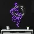 thumbnail image 3 of Handmadetneonsign Custom Moon Snake Neon Sign, Snake Moon Led Sign, Snake Led Lights, Bar Pub Club, 3 of 5