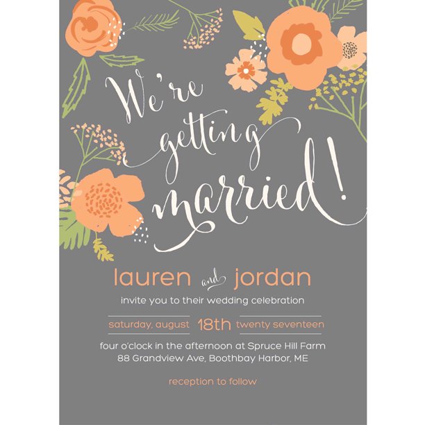 Gartner Studios Bird Wedding Invitations 50 Piece Walmart Com Walmart Com