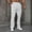 White, variant on Zylanna Men's Casual Pants, with Drawstring Loose Elastic Waist Pockets Straight Leg Pants for Men Sky Blue