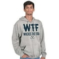 thumbnail image 4 of WTF Where's the Fish Fisherman Funny Zip Hoodie Sweatshirt Men Brisco Brands S, 4 of 5