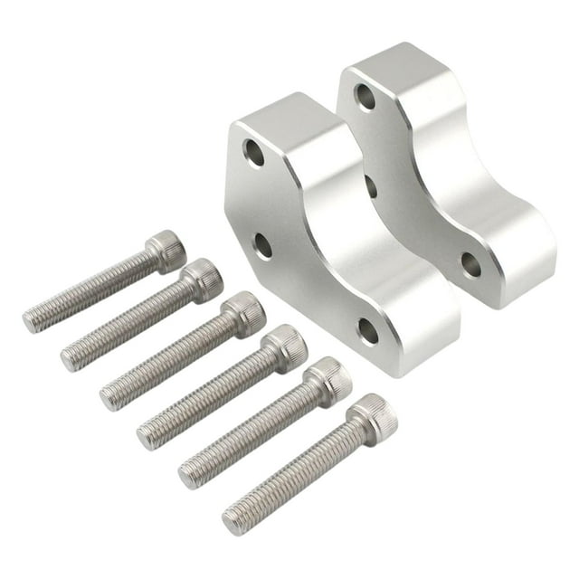 Support Rehausseur de Guidon de Moto en Alliage Argent Argent